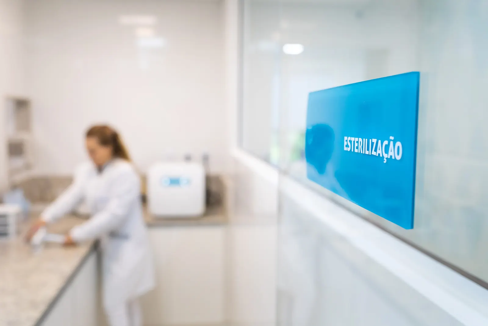Sala de esterilização da clínica
